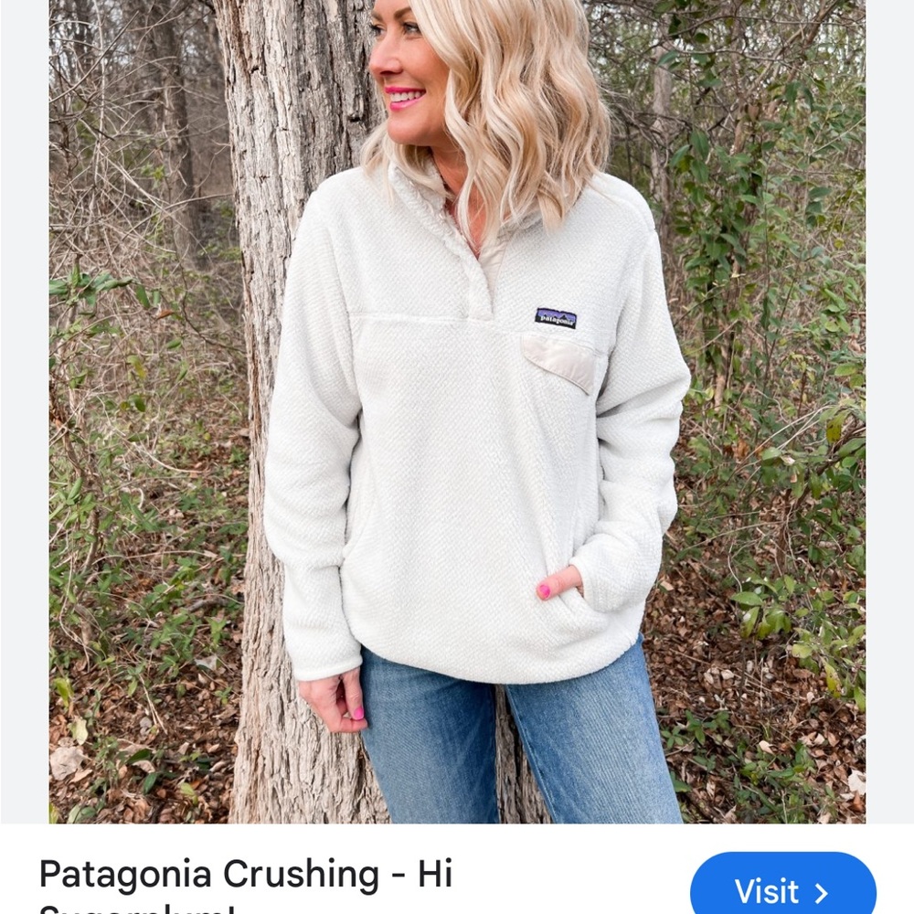 Patagonia Cream Fleece Jacket. Kids XXL (16-18)